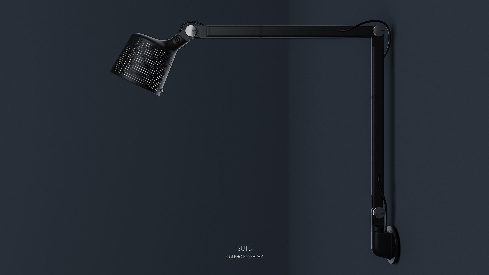 Light Wall Lamp Bedroom Black Concise Furniture  Living Modern 3D model_2