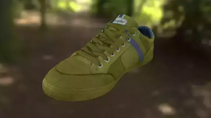 Sneaker shoe low poly model Low-poly 3D model