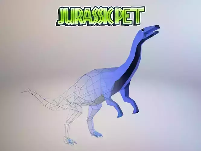 Anchisaurus Polyzelus  Low-poly 3D model