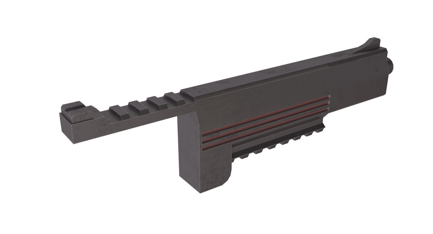 Handgun MP-412 Low-poly 3D model_38