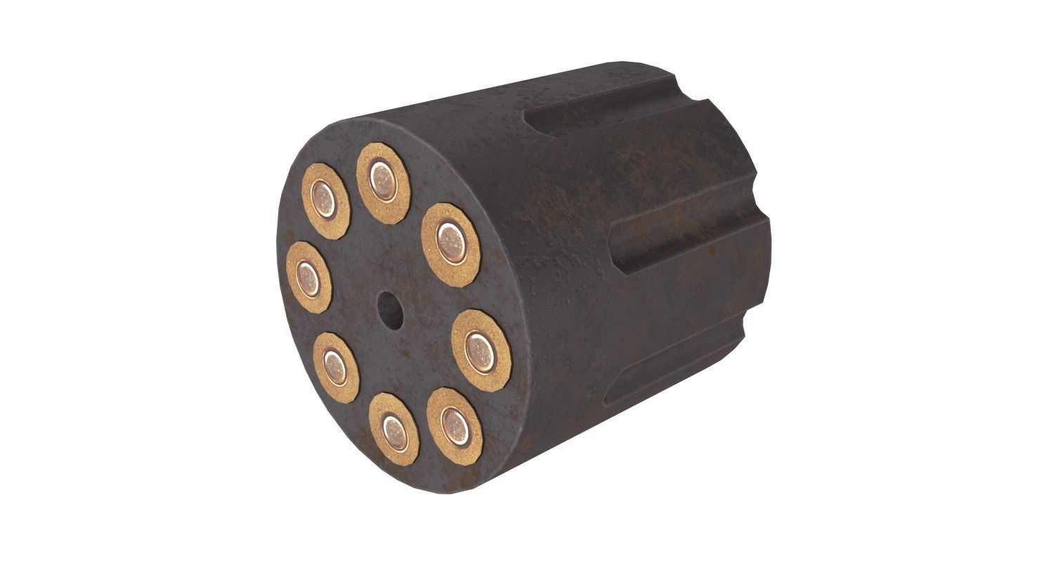 Handgun MP-412 Low-poly 3D model_12