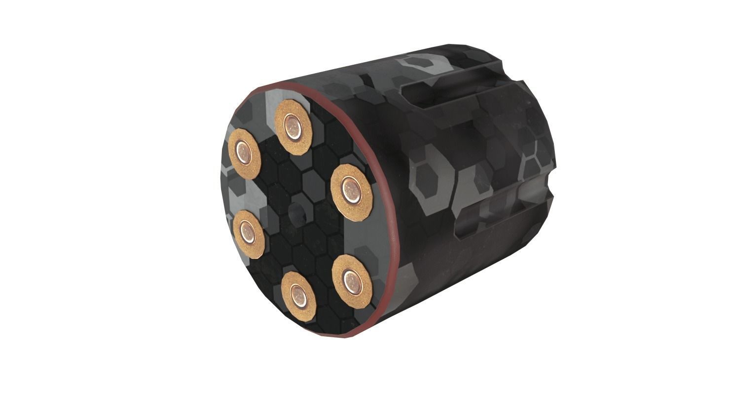 Handgun MP-412 Low-poly 3D model_11