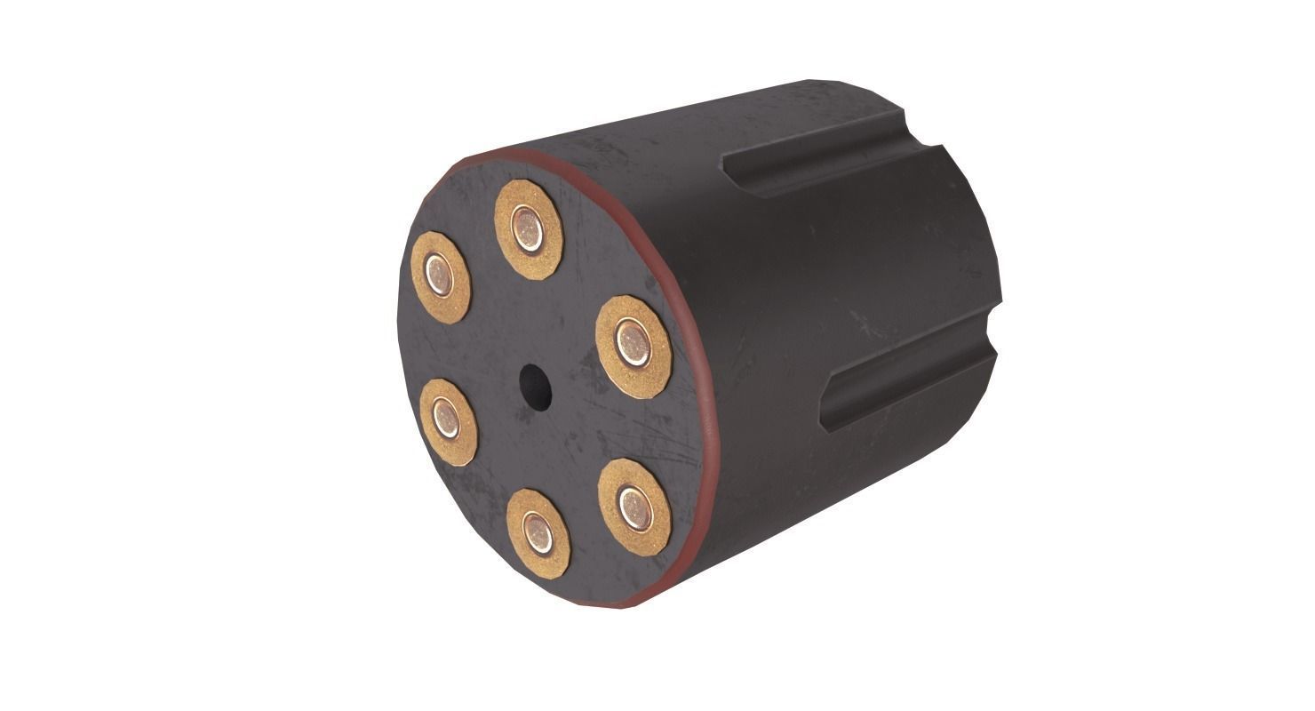 Handgun MP-412 Low-poly 3D model_13