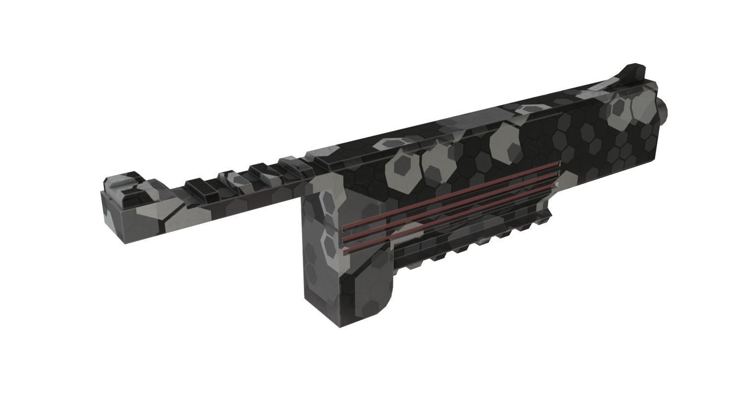 Handgun MP-412 Low-poly 3D model_33