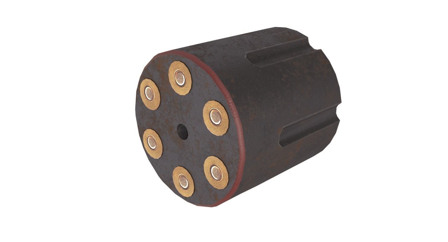 Handgun MP-412 Low-poly 3D model_10