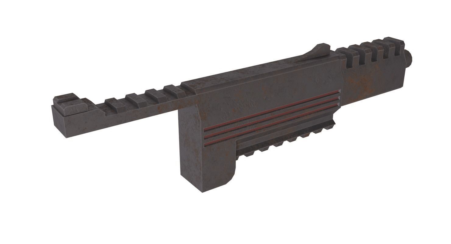 Handgun MP-412 Low-poly 3D model_40