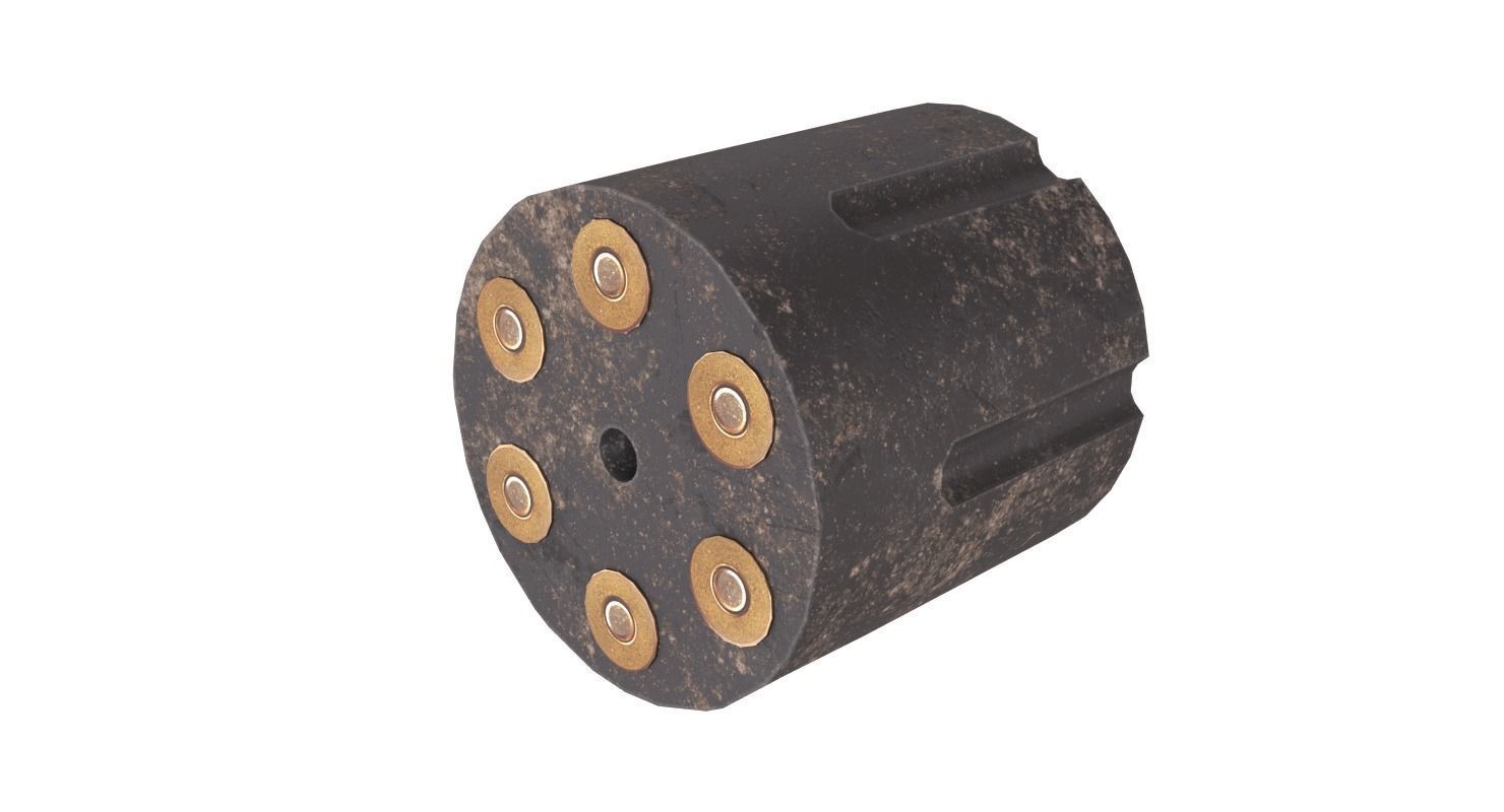 Handgun MP-412 Low-poly 3D model_16