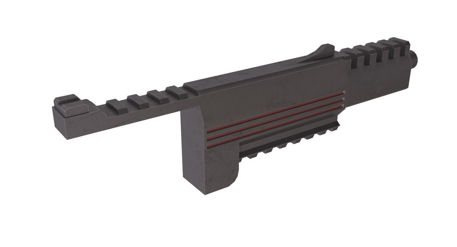 Handgun MP-412 Low-poly 3D model_39