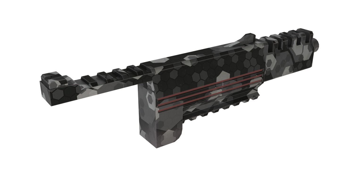 Handgun MP-412 Low-poly 3D model_36