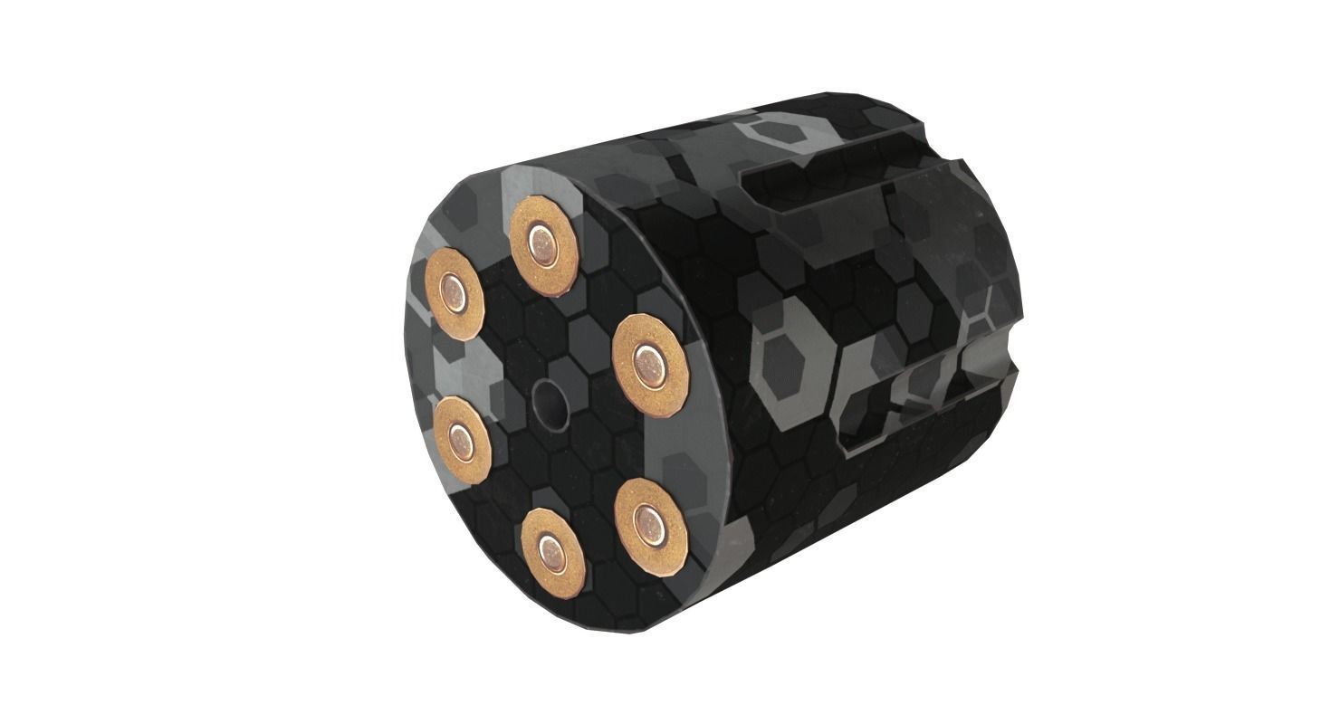 Handgun MP-412 Low-poly 3D model_14