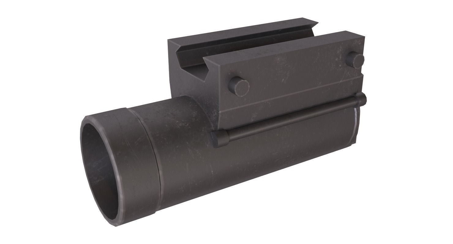 Handgun MP-412 Low-poly 3D model_41