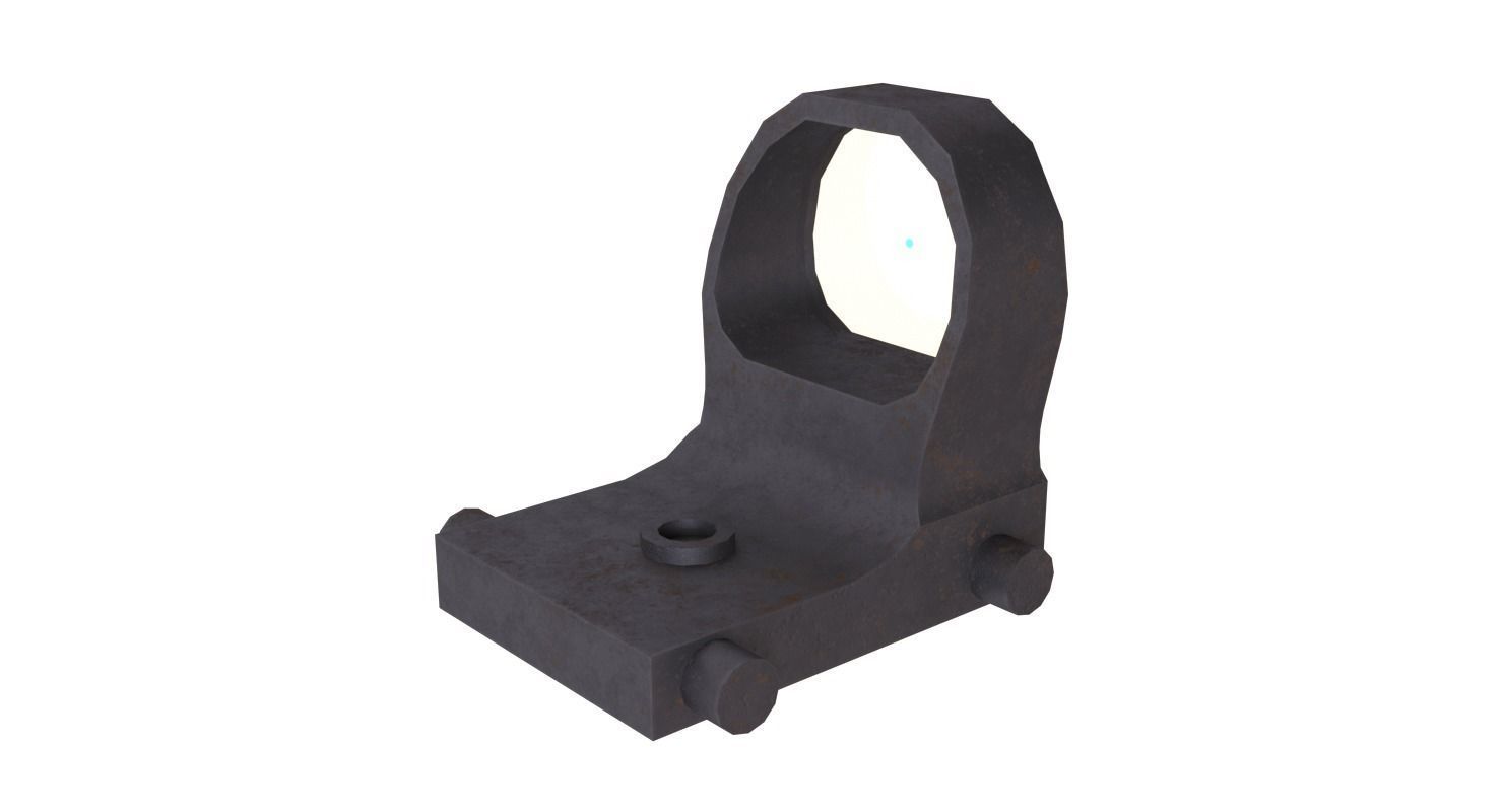 Handgun MP-412 Low-poly 3D model_26