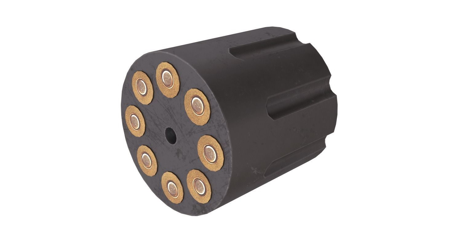 Handgun MP-412 Low-poly 3D model_9