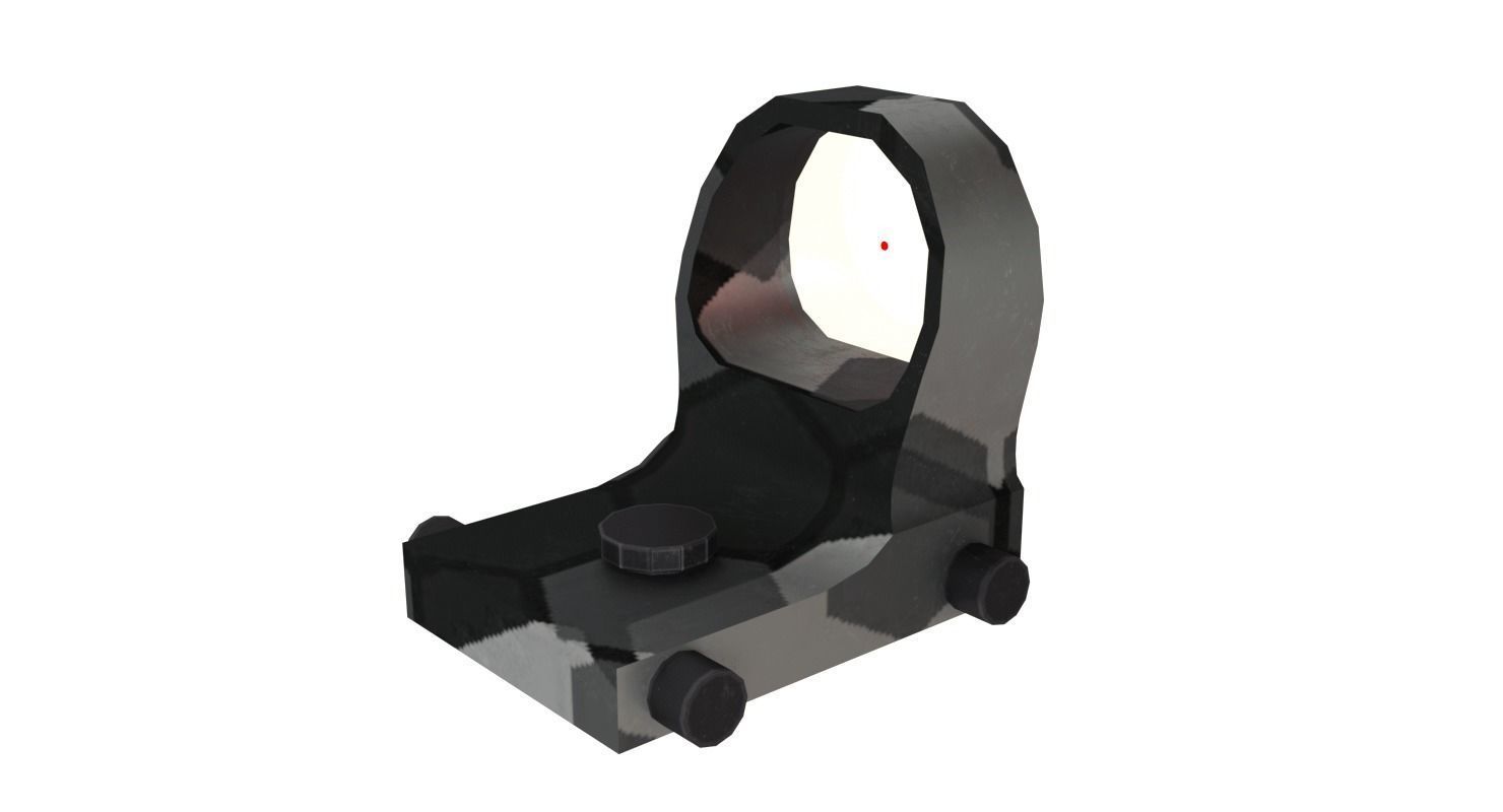 Handgun MP-412 Low-poly 3D model_28