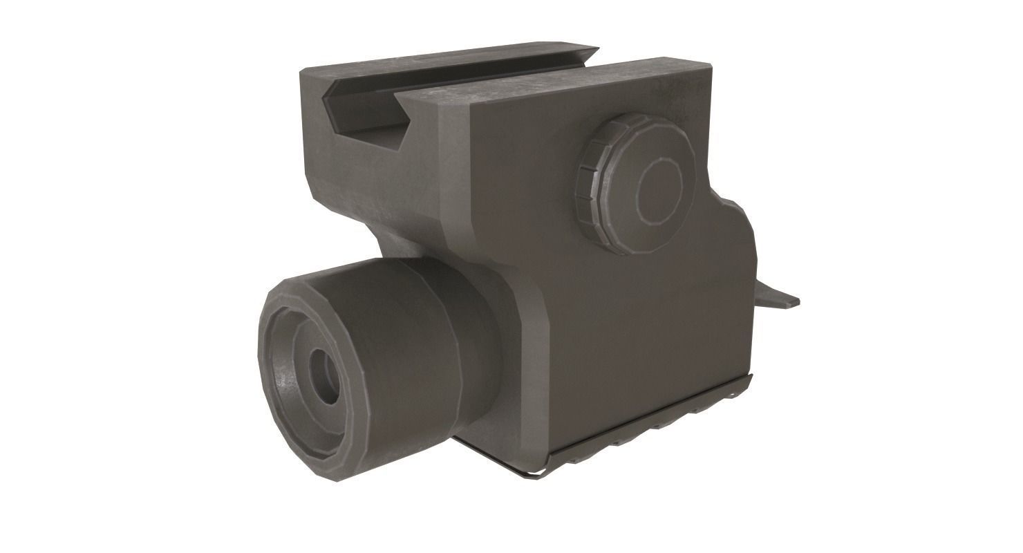 Handgun MP-412 Low-poly 3D model_31