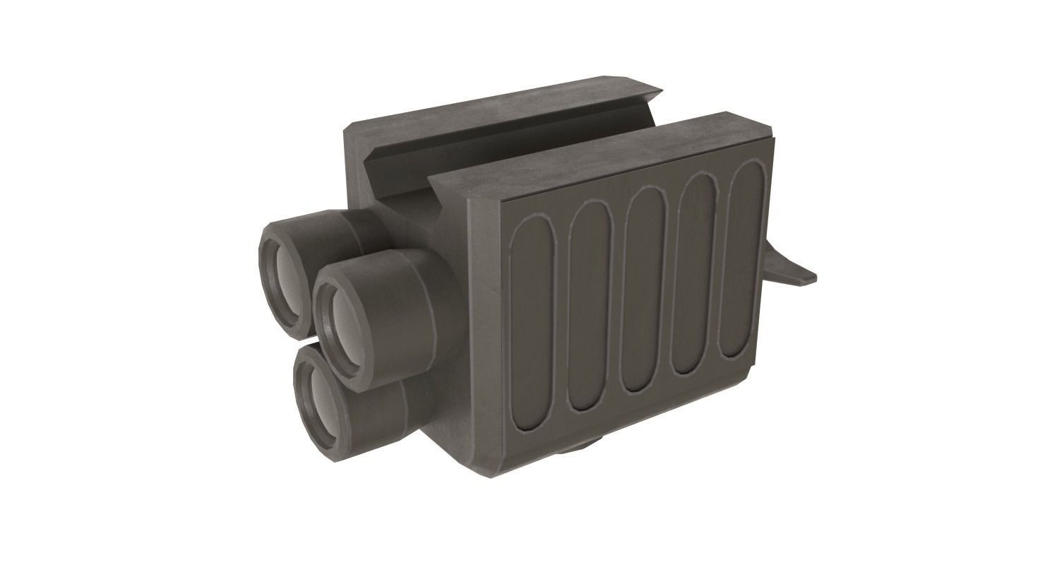 Handgun MP-412 Low-poly 3D model_35