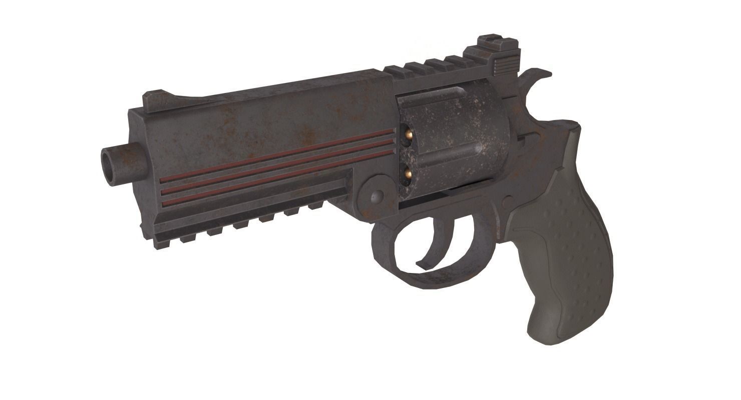 Handgun MP-412 Low-poly 3D model_46