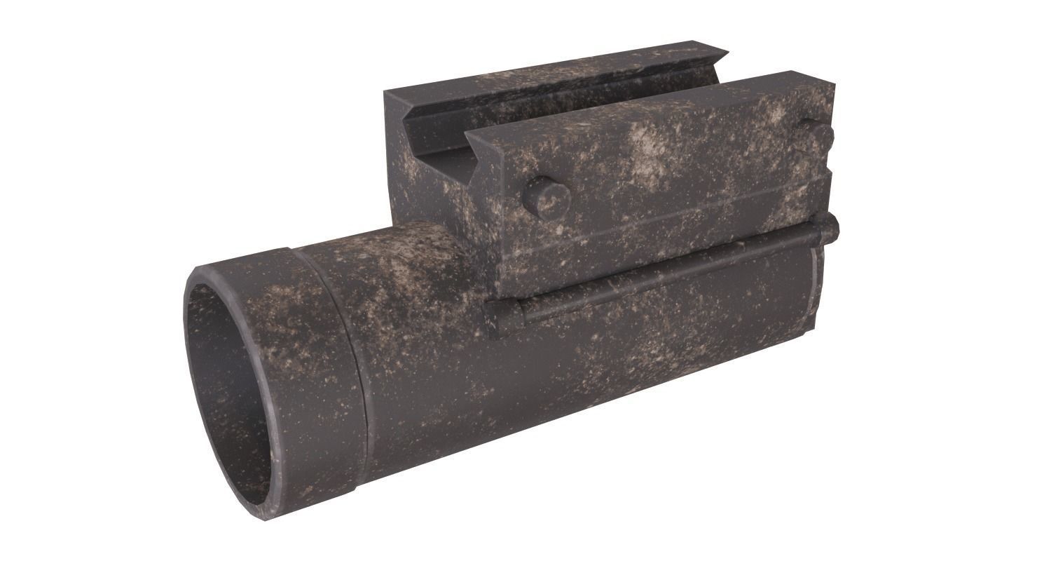 Handgun MP-412 Low-poly 3D model_44