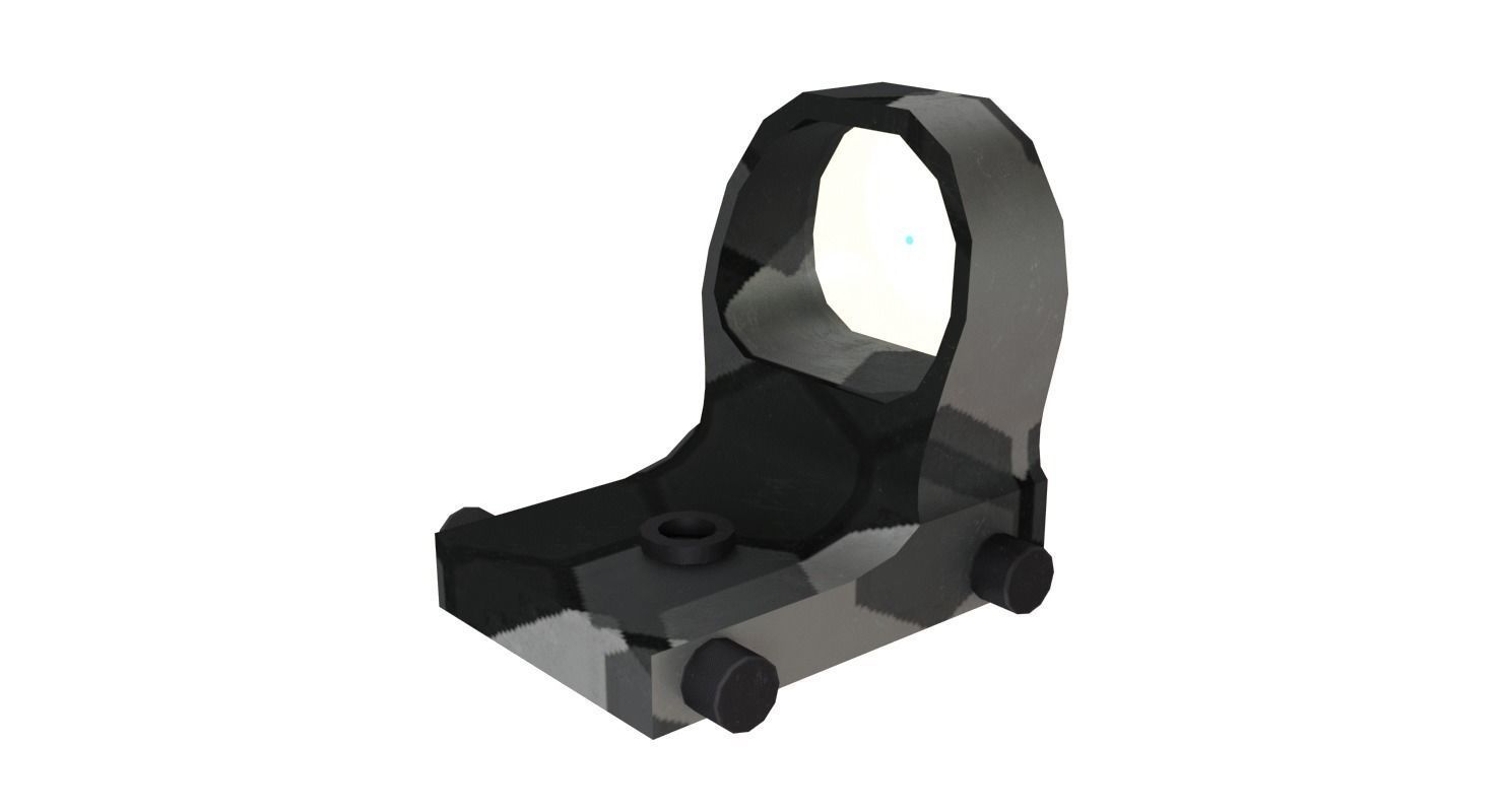 Handgun MP-412 Low-poly 3D model_23