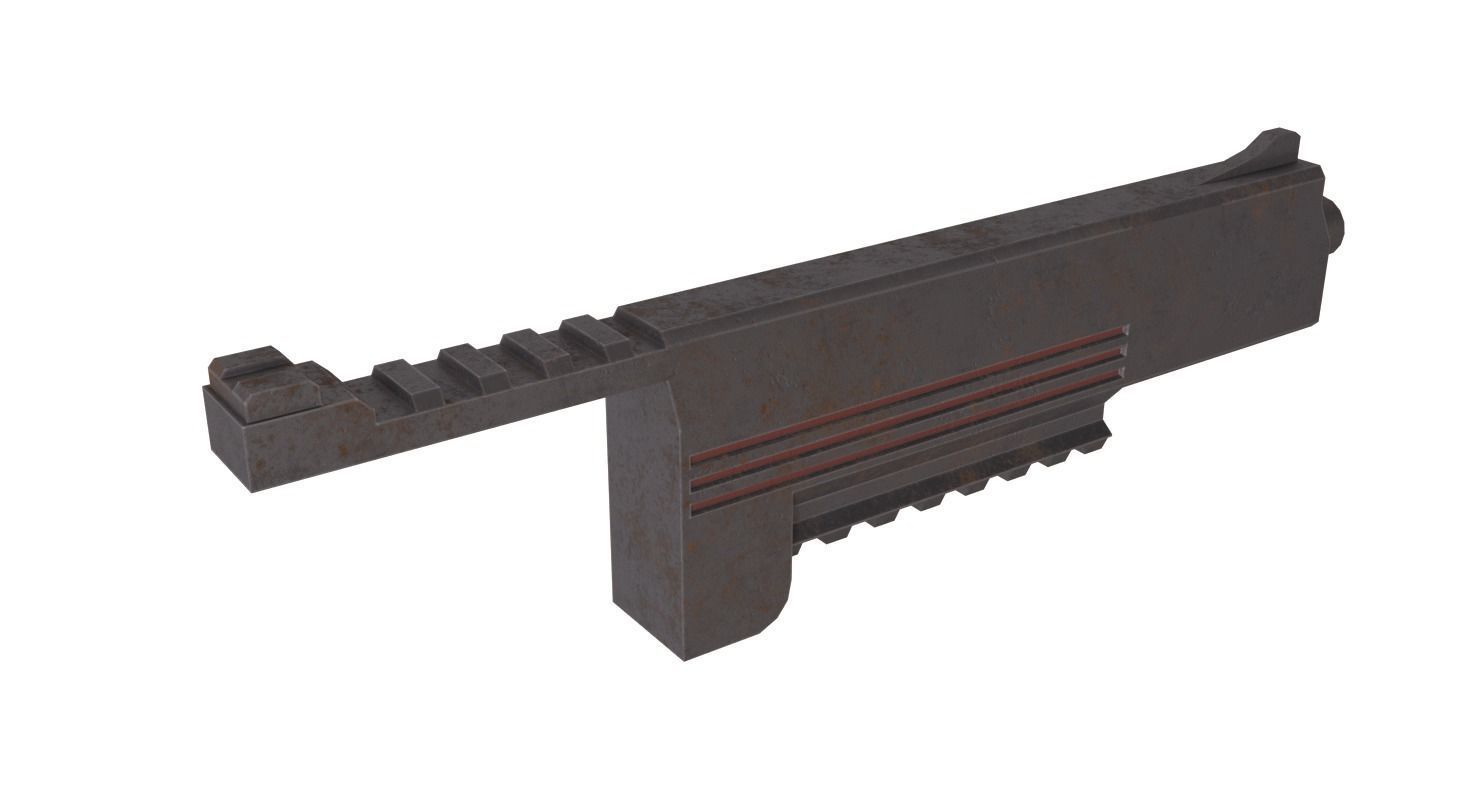 Handgun MP-412 Low-poly 3D model_37