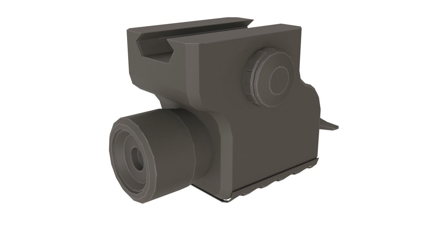 Handgun MP-412 Low-poly 3D model_29