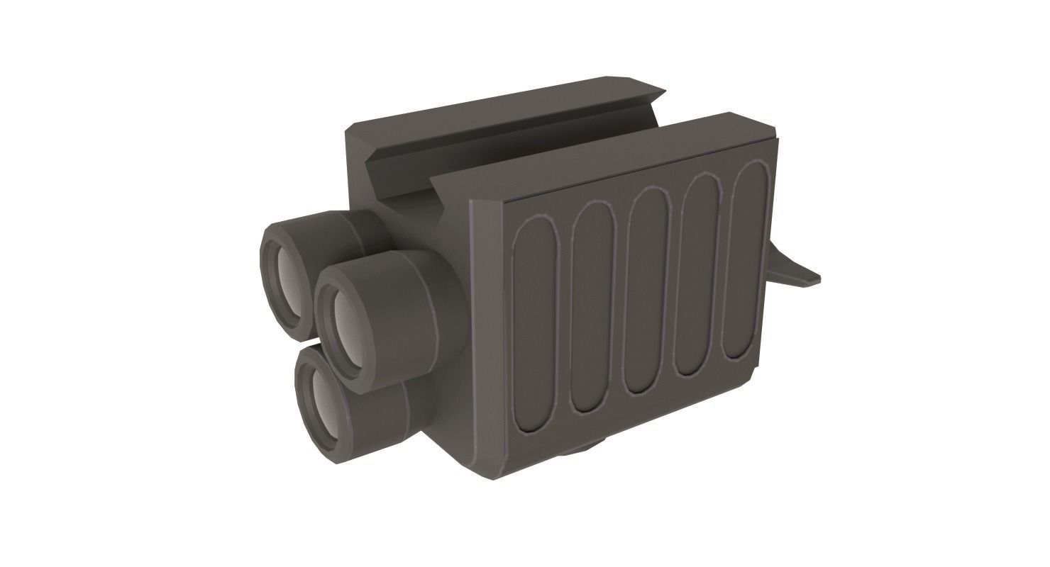 Handgun MP-412 Low-poly 3D model_34