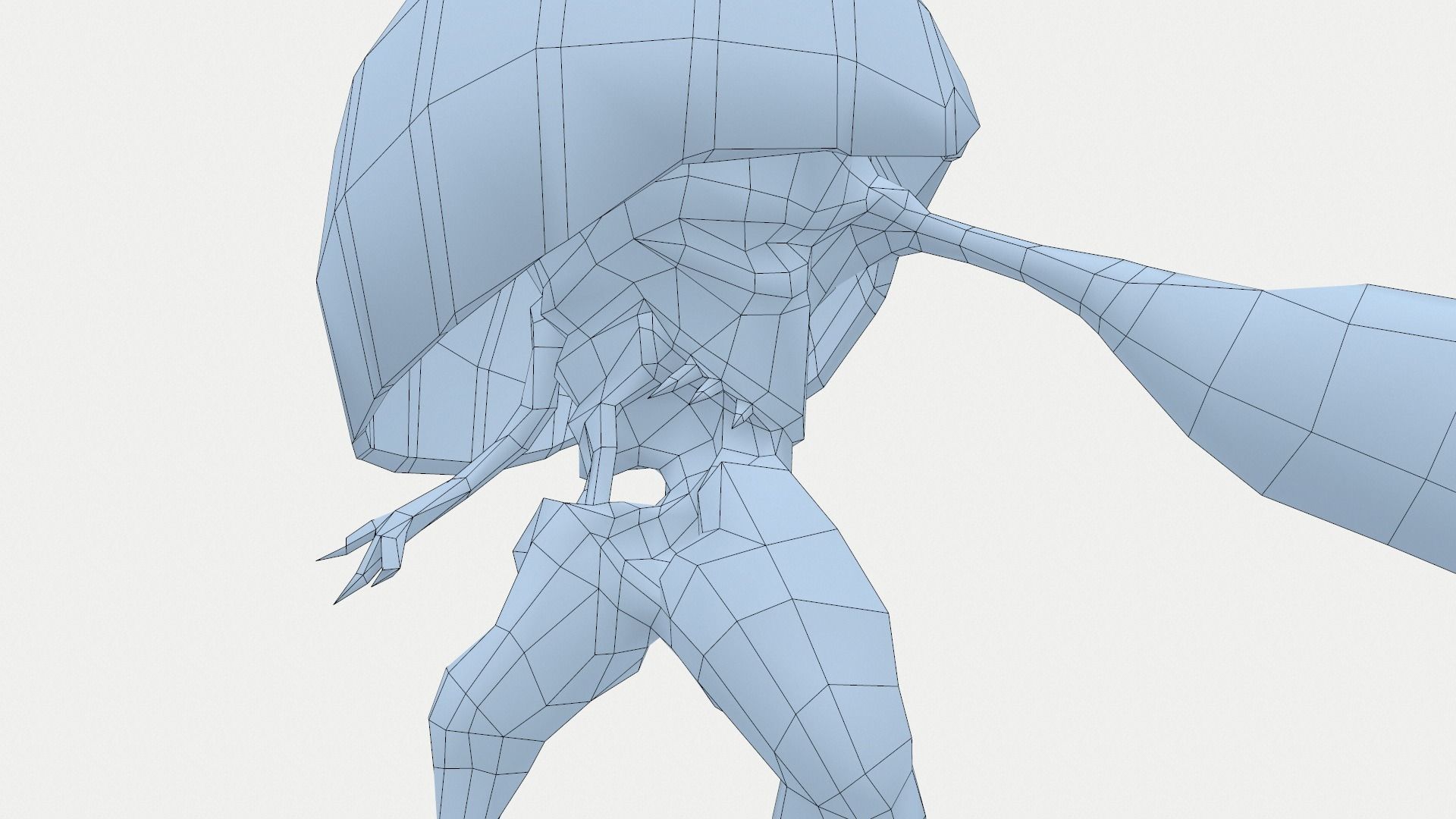 Bigeye Keg monster Low-poly 3D model_11