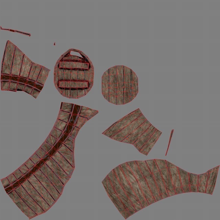 Bigeye Keg monster Low-poly 3D model_12