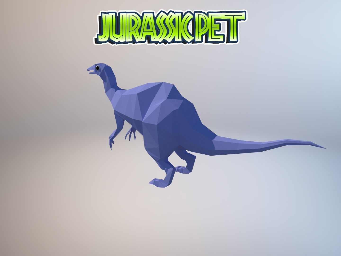 Deinocheirus mirificus Low-poly 3D model_8