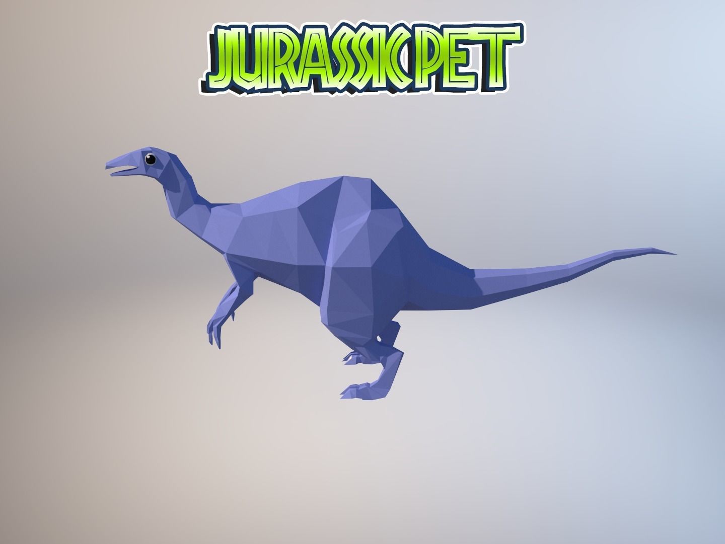 Deinocheirus mirificus Low-poly 3D model_5