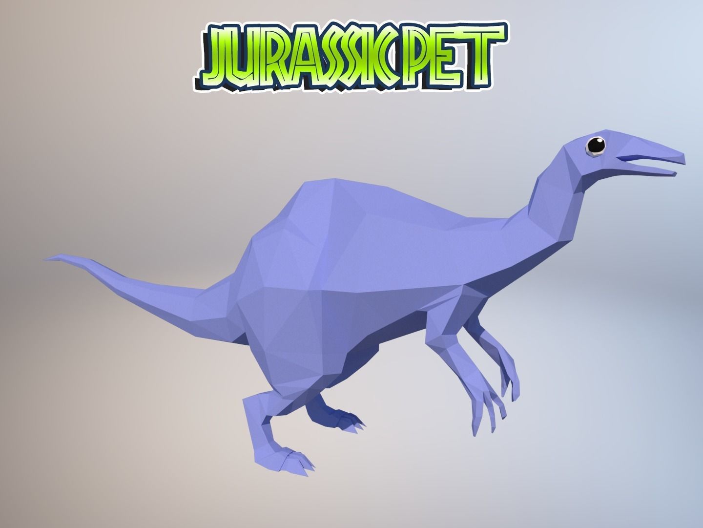 Deinocheirus mirificus Low-poly 3D model_2