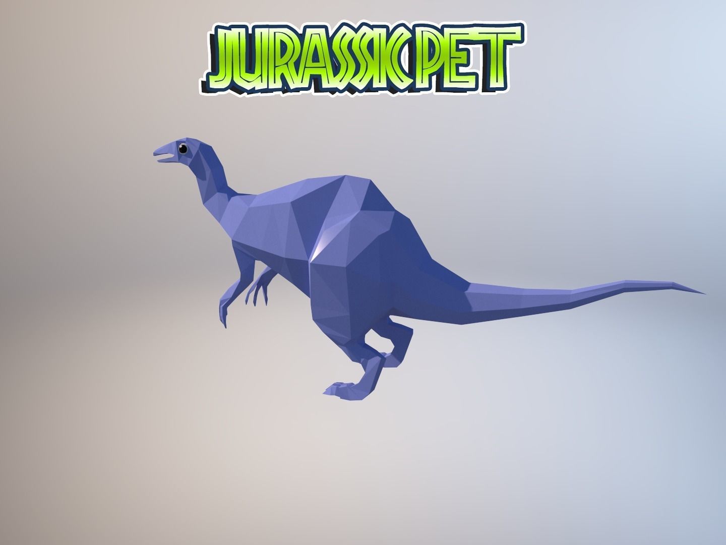 Deinocheirus mirificus Low-poly 3D model_7