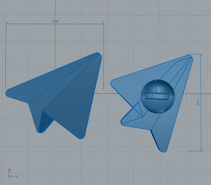 Telegram  logo badge Free 3D print model_2