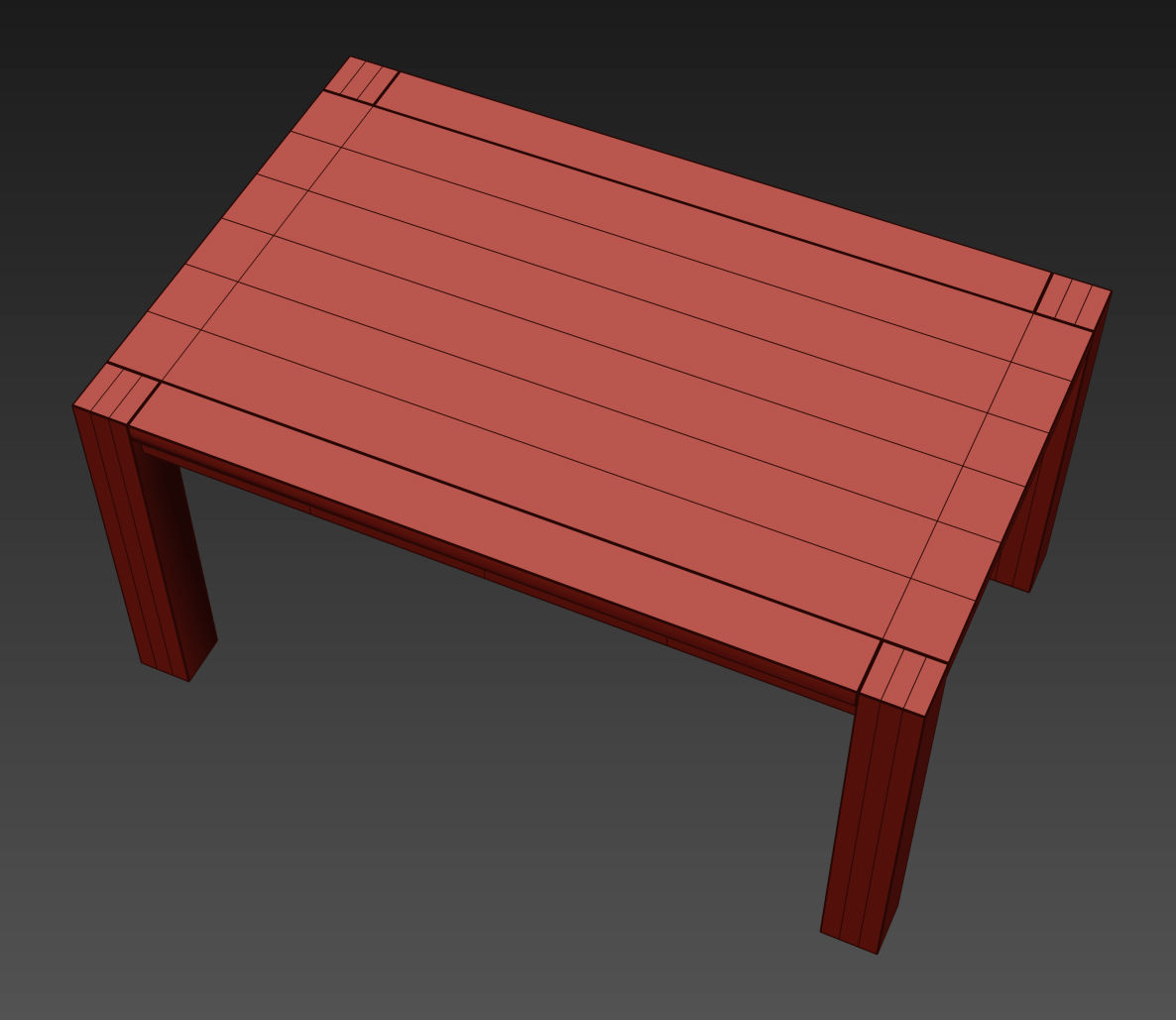 RECLAIMED RUSSIAN OAK PARSONS RECTANGULAR DINING TABLE 3D model_9