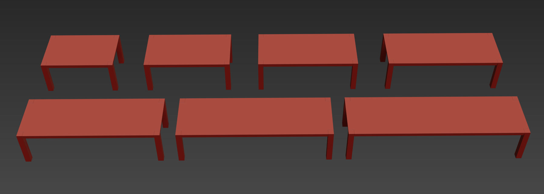 RECLAIMED RUSSIAN OAK PARSONS RECTANGULAR DINING TABLE 3D model_5