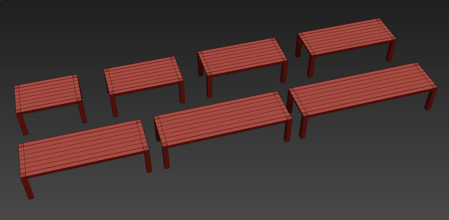 RECLAIMED RUSSIAN OAK PARSONS RECTANGULAR DINING TABLE 3D model_6