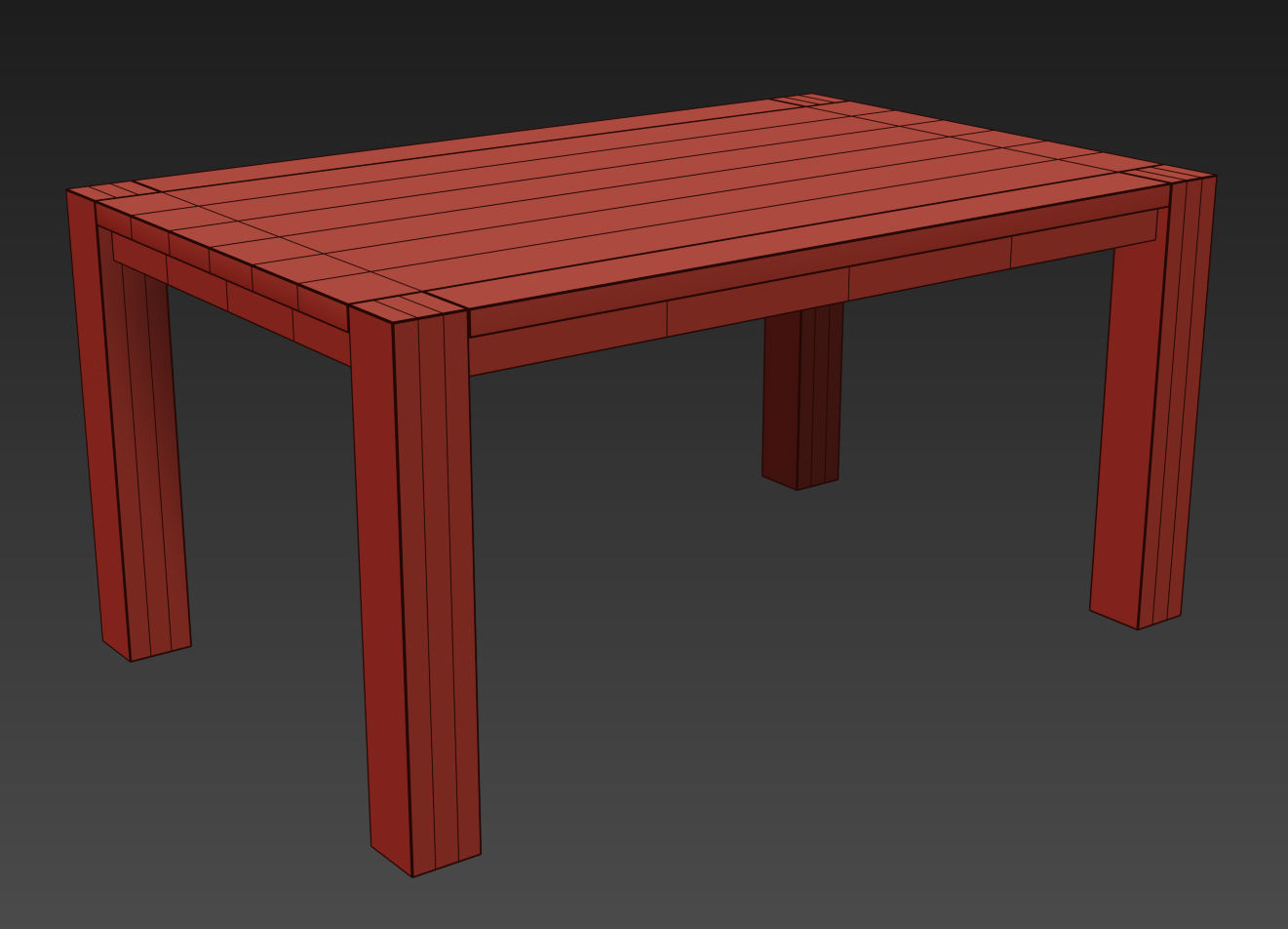 RECLAIMED RUSSIAN OAK PARSONS RECTANGULAR DINING TABLE 3D model_8