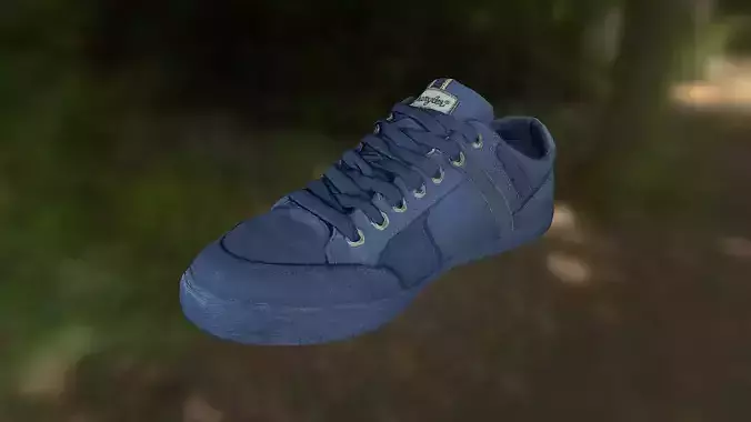 Sneaker shoe low poly 3D model
