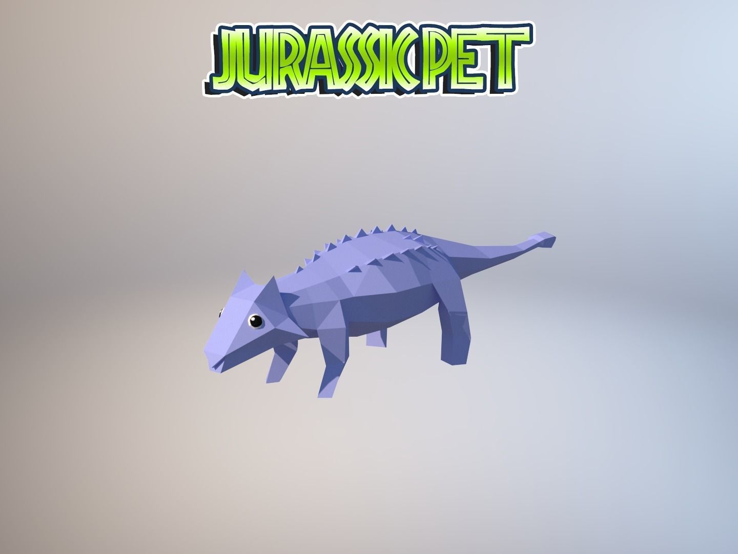 Ankylosaurus jurassic pet Low-poly 3D model_31