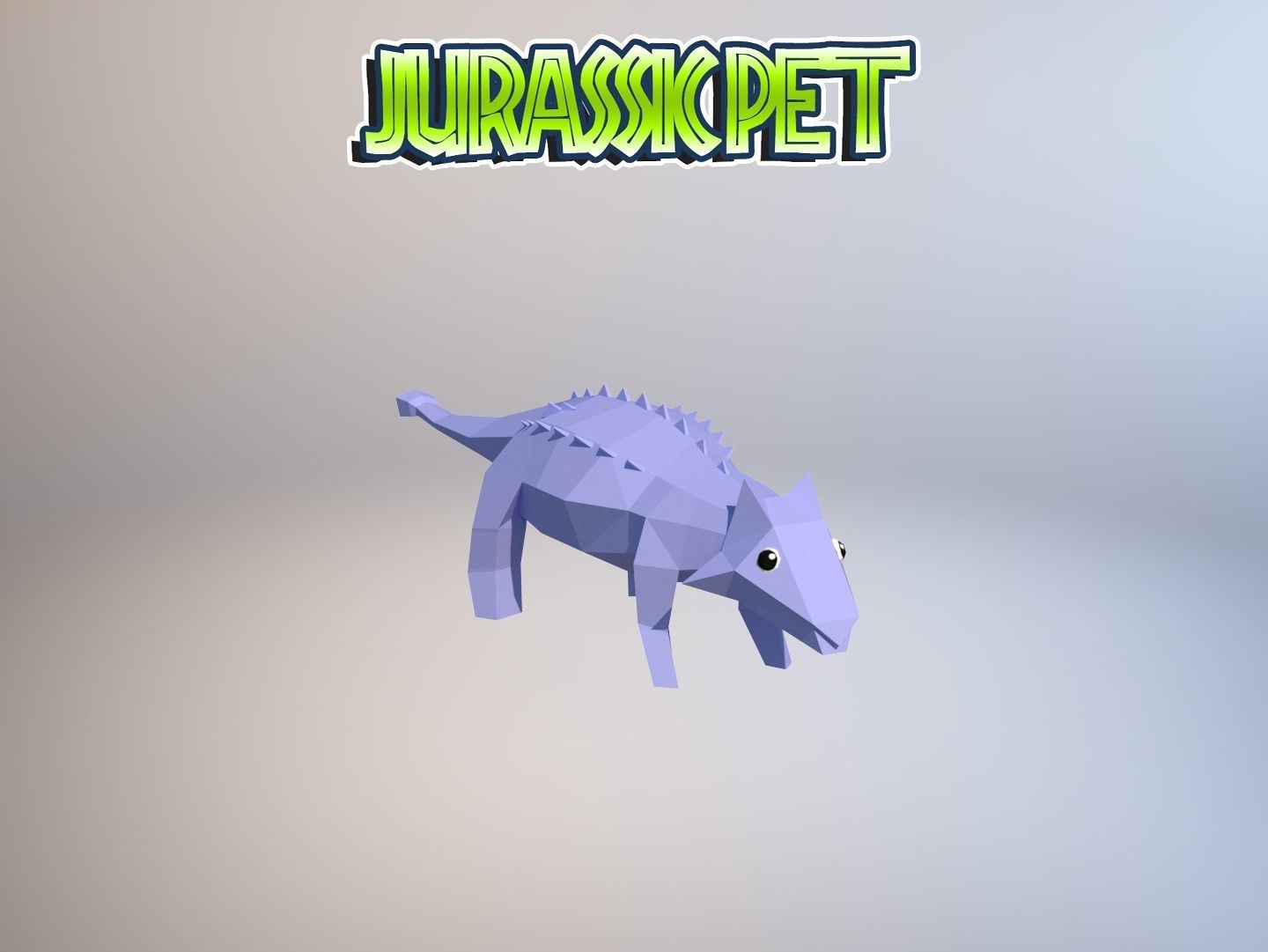 Ankylosaurus jurassic pet Low-poly 3D model_25