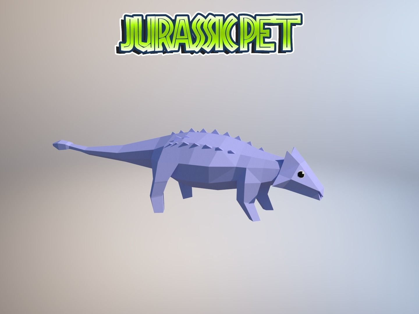 Ankylosaurus jurassic pet Low-poly 3D model_22