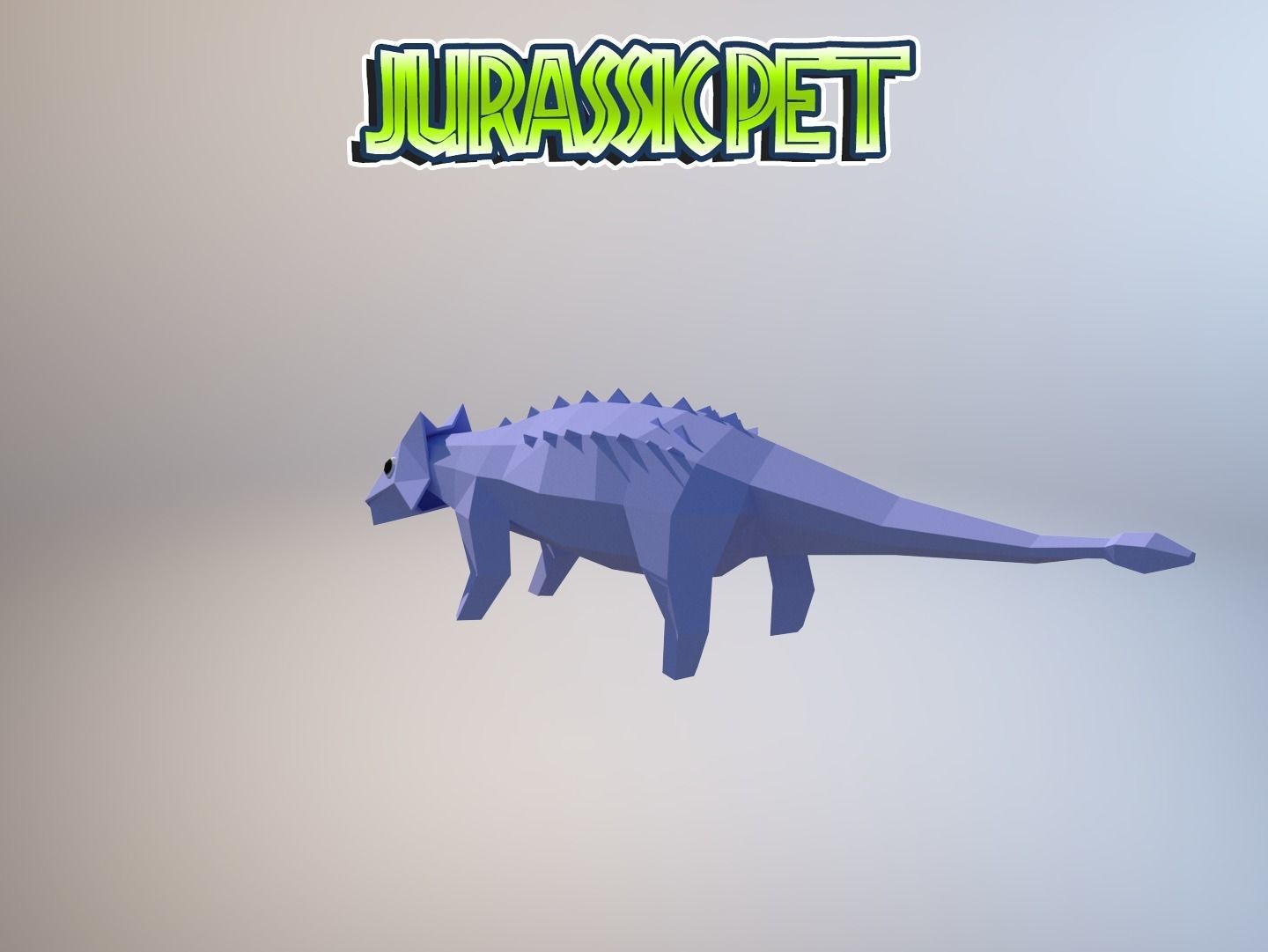 Ankylosaurus jurassic pet Low-poly 3D model_8