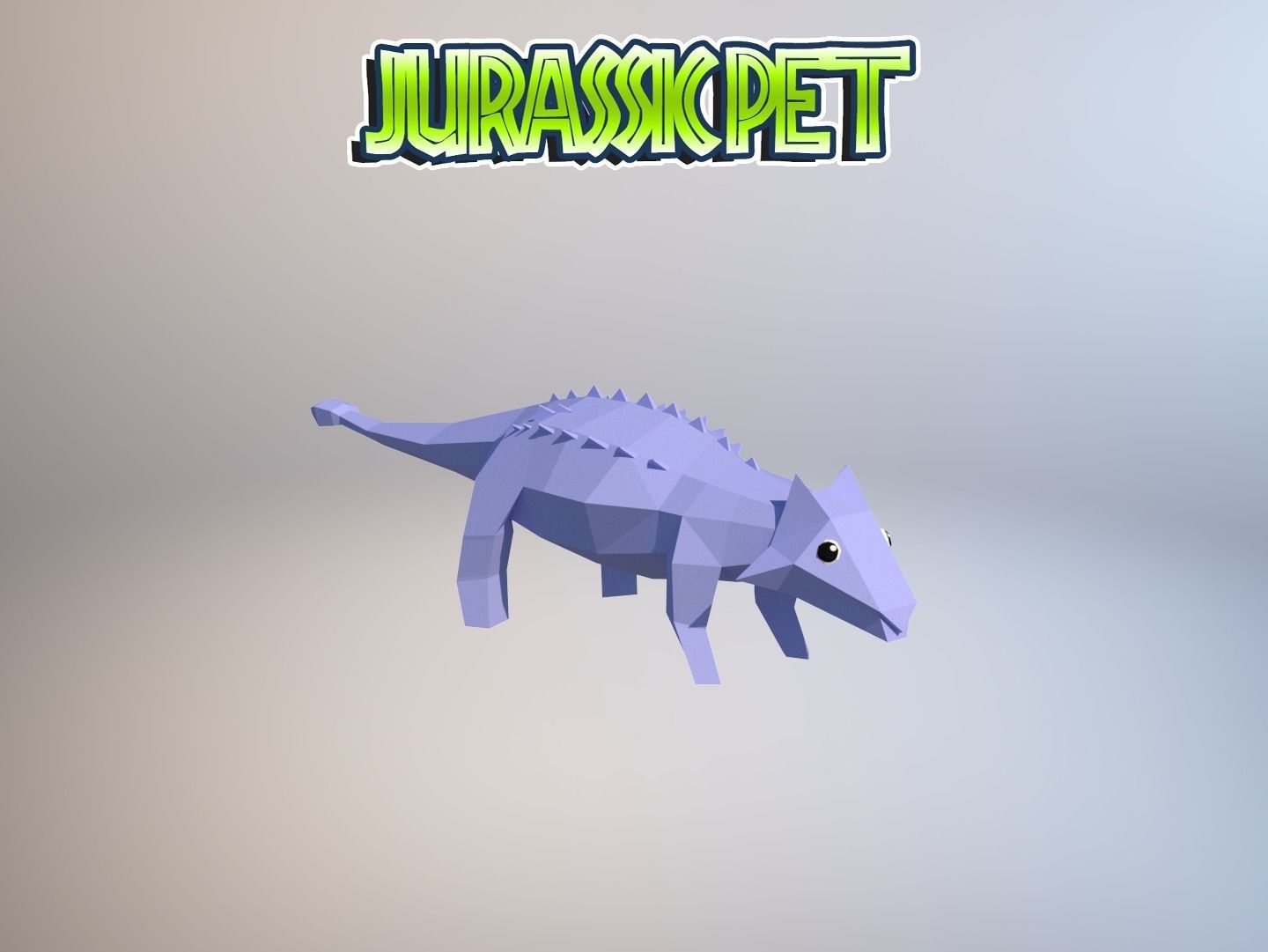 Ankylosaurus jurassic pet Low-poly 3D model_24