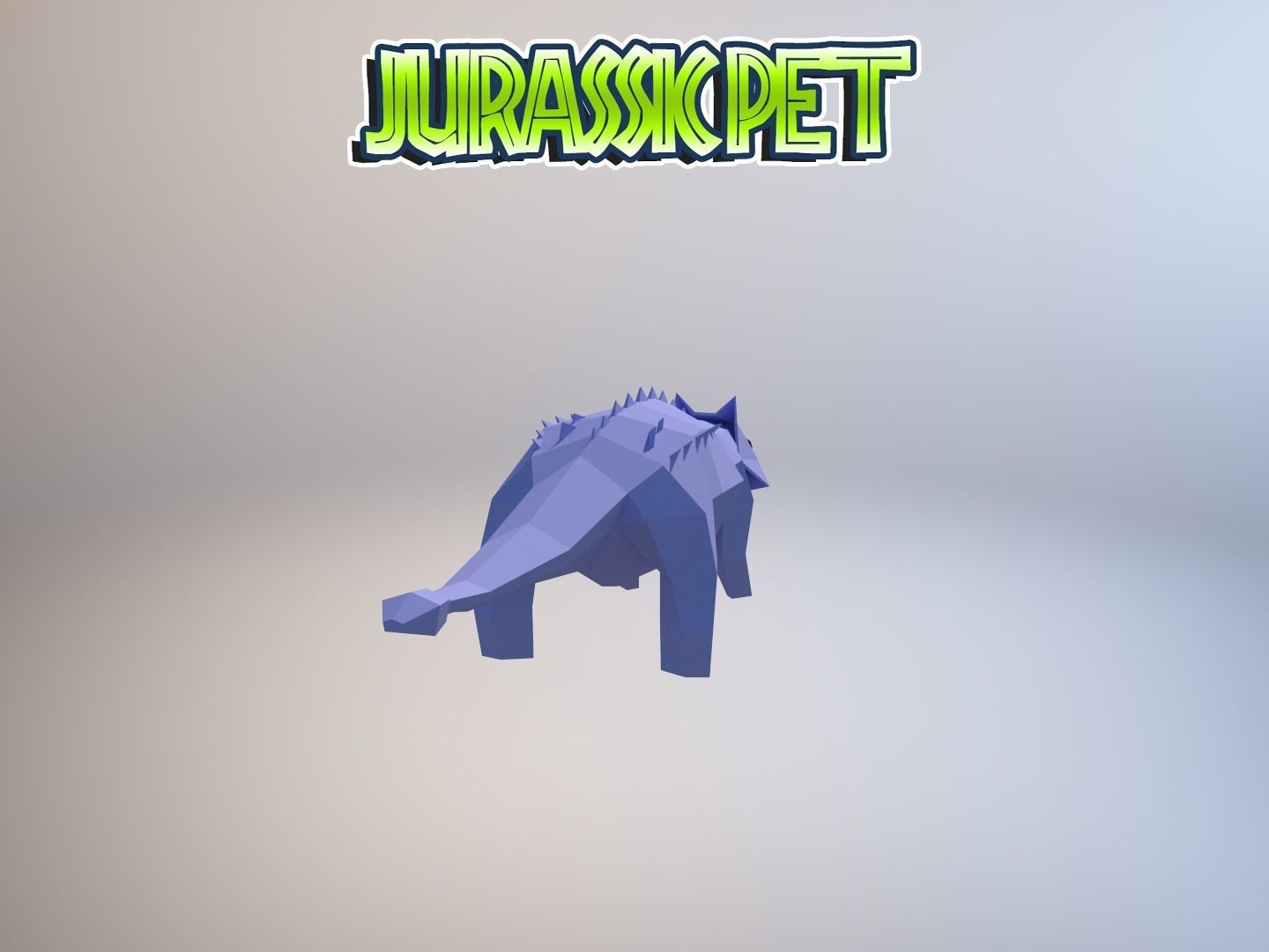 Ankylosaurus jurassic pet Low-poly 3D model_14