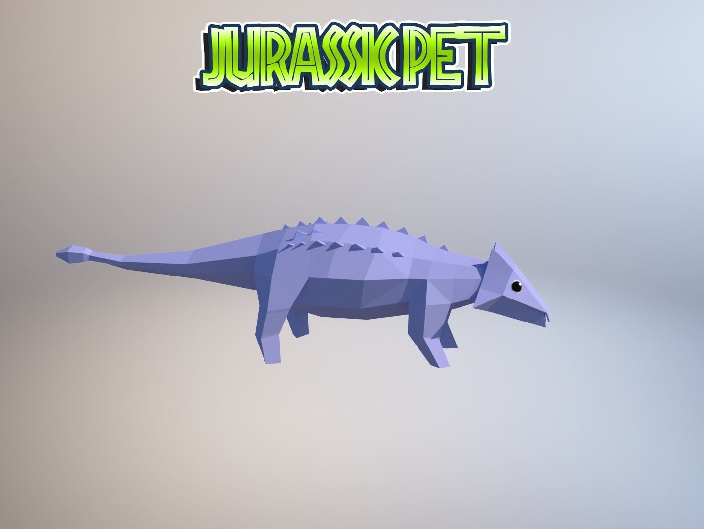 Ankylosaurus jurassic pet Low-poly 3D model_21