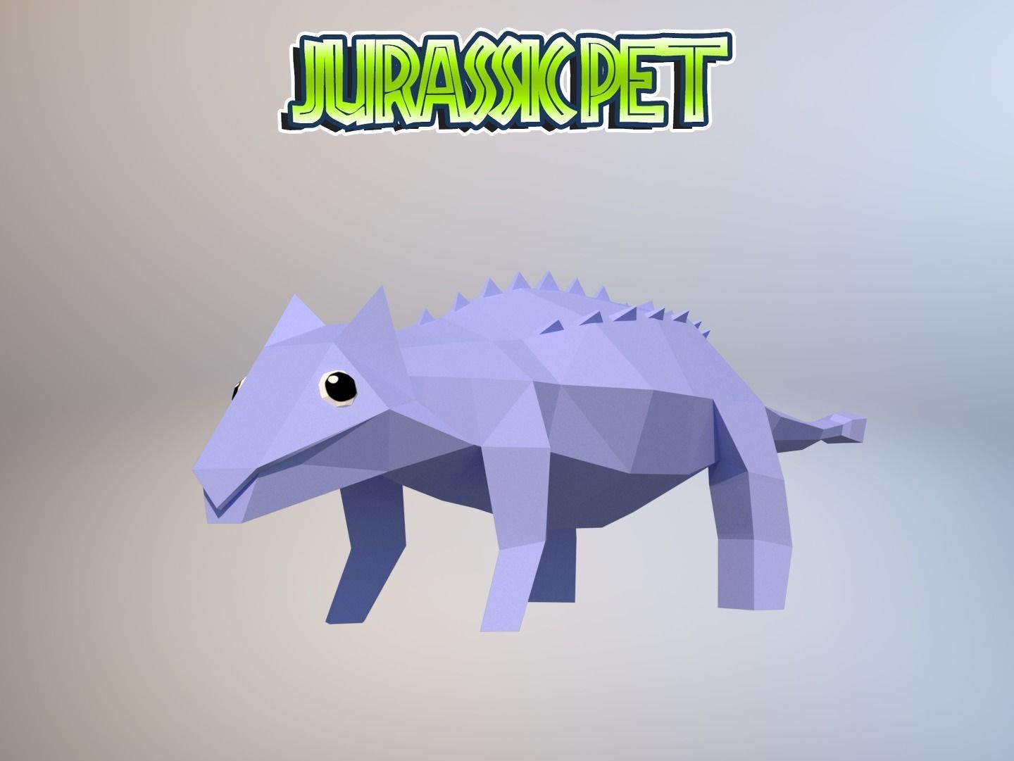 Ankylosaurus jurassic pet Low-poly 3D model_3