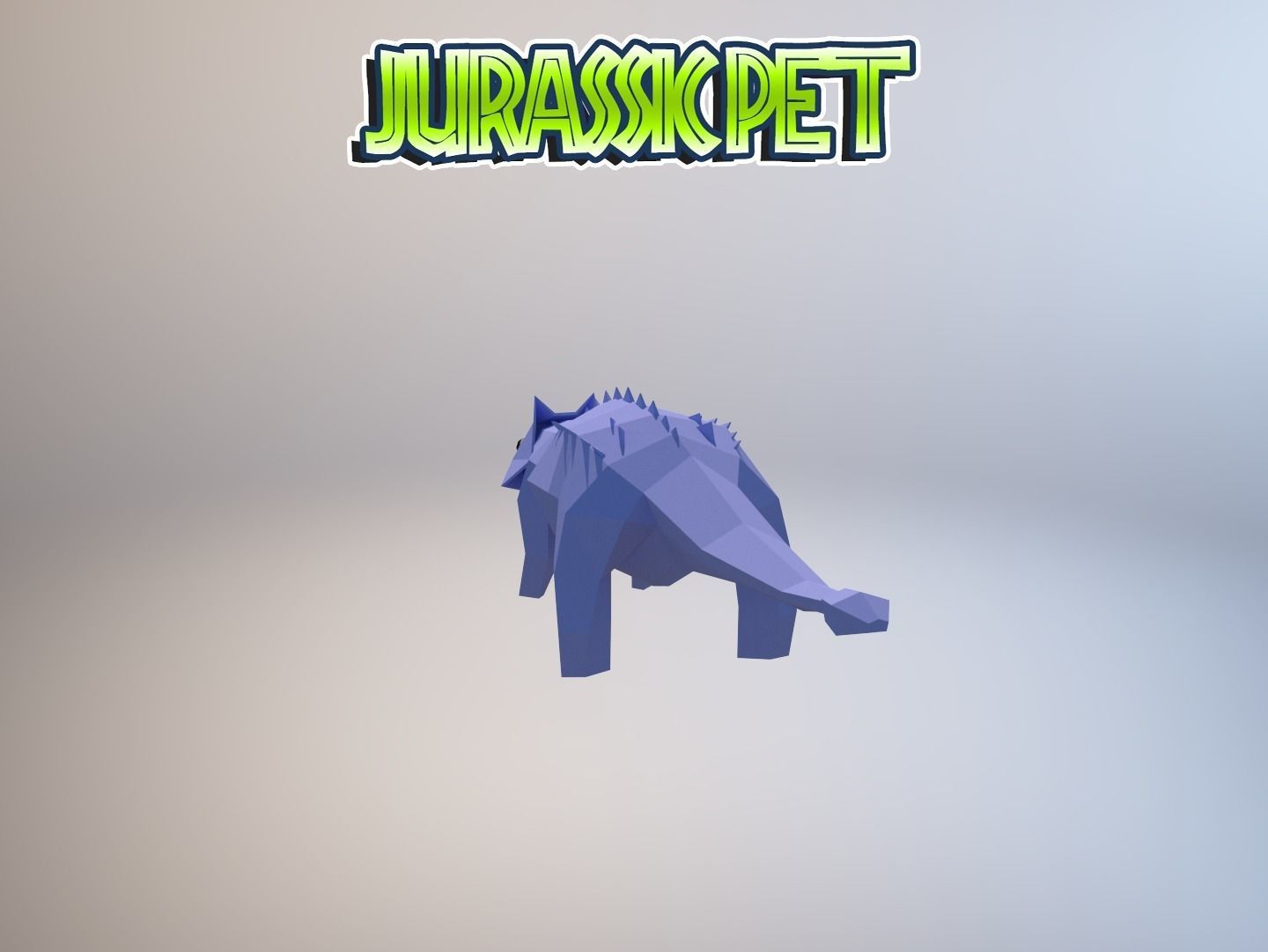 Ankylosaurus jurassic pet Low-poly 3D model_11
