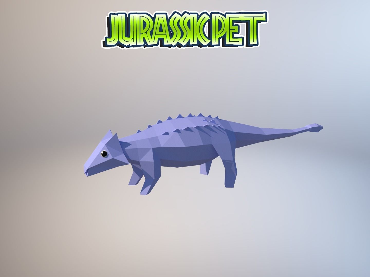 Ankylosaurus jurassic pet Low-poly 3D model_33
