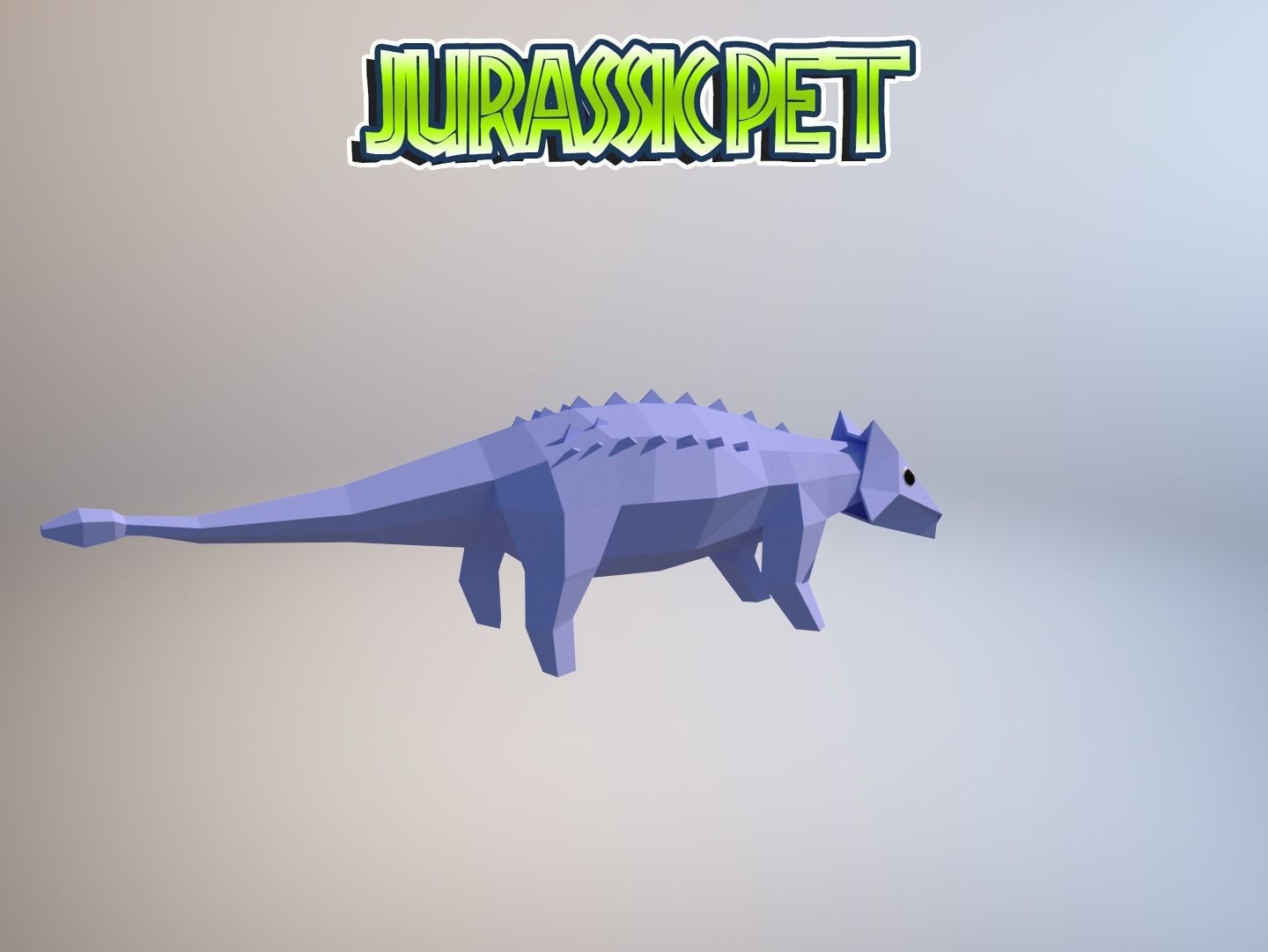 Ankylosaurus jurassic pet Low-poly 3D model_18