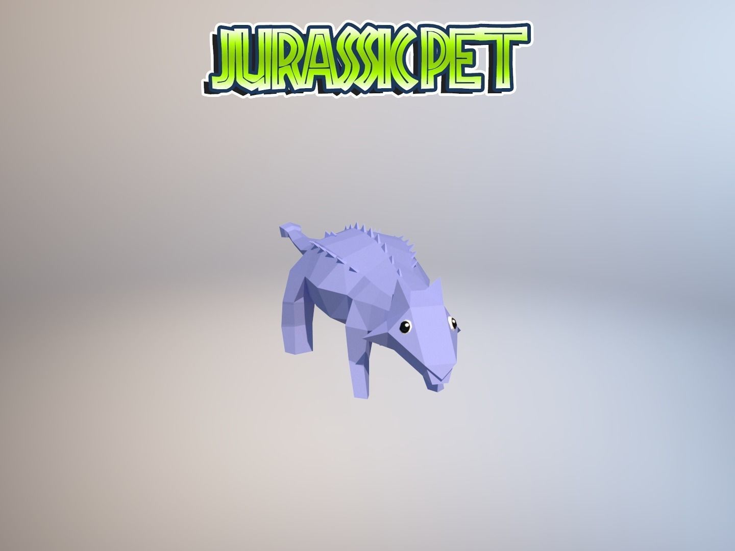 Ankylosaurus jurassic pet Low-poly 3D model_26